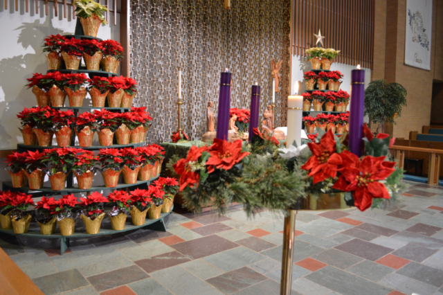 The Chancel. Altar and Advent Wreath